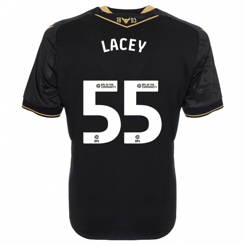 ילדים Aaron Lacey #55 שחור זהב הרחק ג'רזי 2025/26 חולצה קצרה