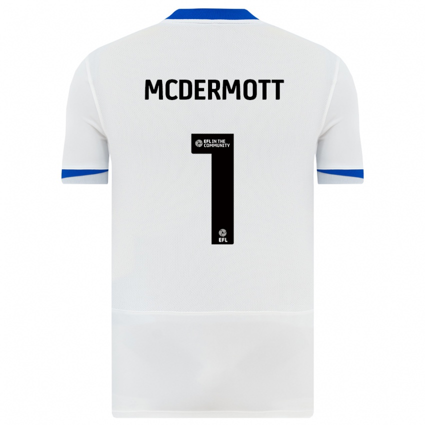 ילדים קונאל מקדרמוט #1 לבן שחור הרחק ג'רזי 2025/26 חולצה קצרה