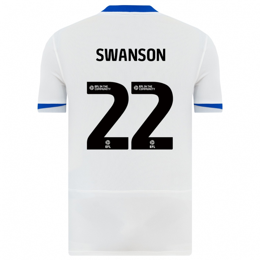 ילדים זאק סוואנסון #22 לבן שחור הרחק ג'רזי 2025/26 חולצה קצרה