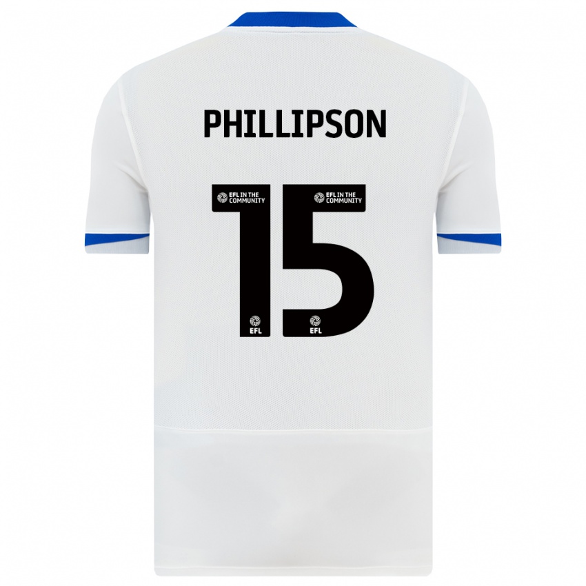 ילדים Ben Phillipson #15 לבן שחור הרחק ג'רזי 2025/26 חולצה קצרה