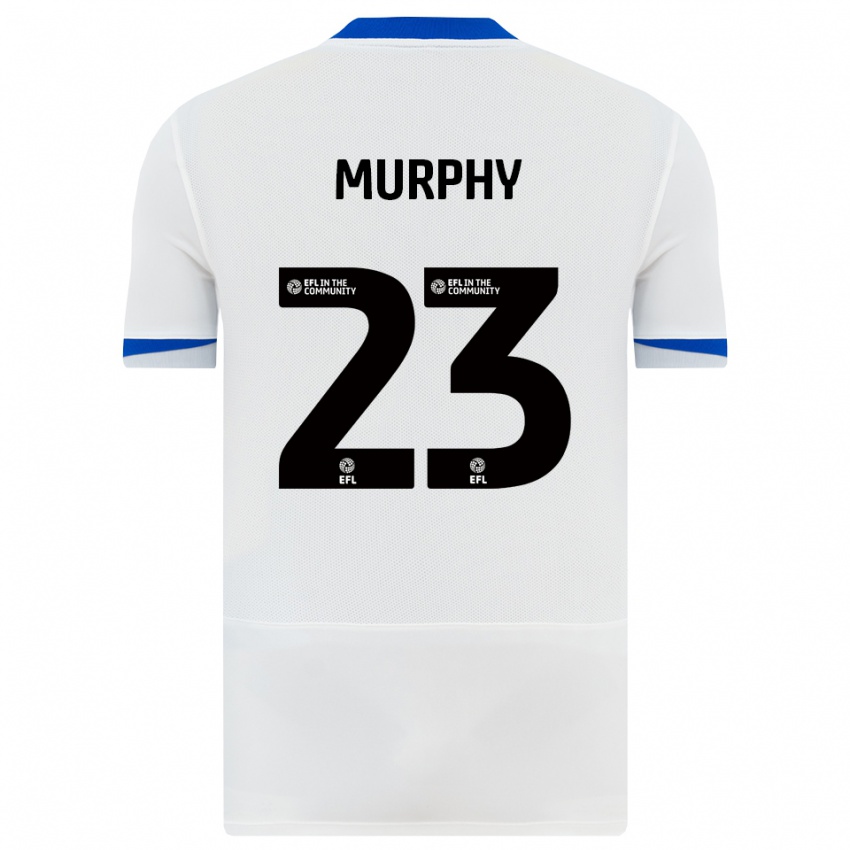 ילדים ג'וש מרפי #23 לבן שחור הרחק ג'רזי 2025/26 חולצה קצרה