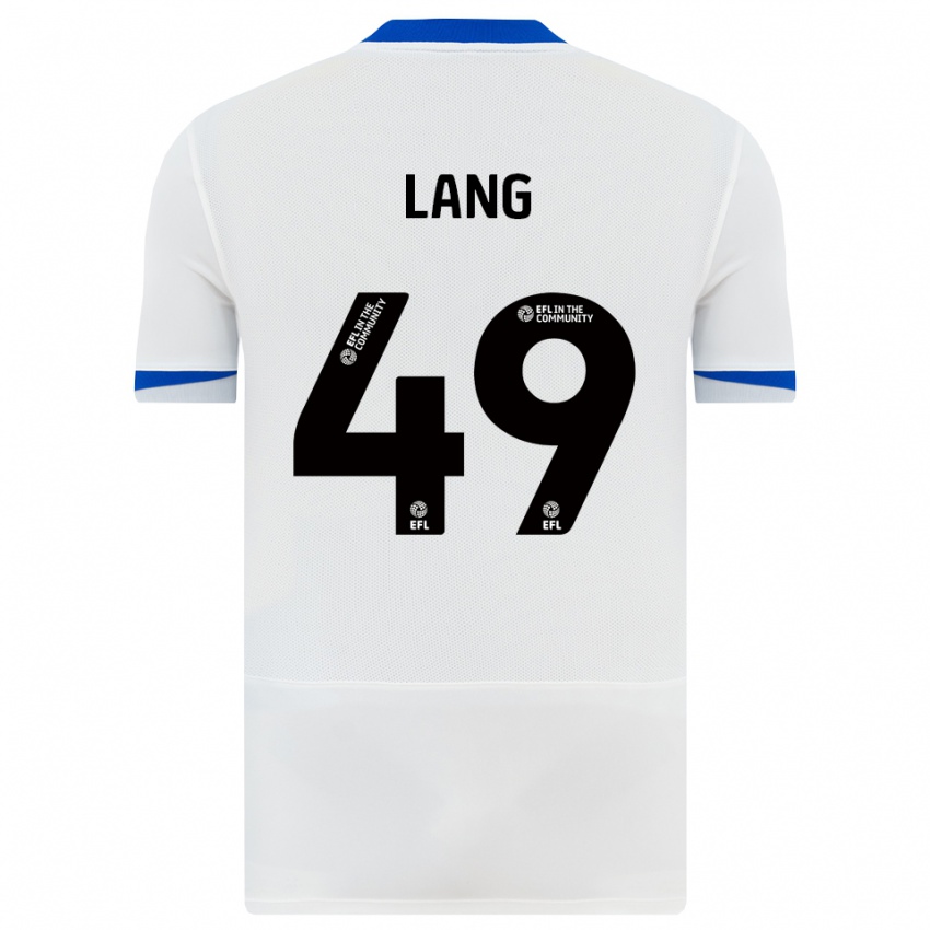 ילדים קאלום לאנג #49 לבן שחור הרחק ג'רזי 2025/26 חולצה קצרה