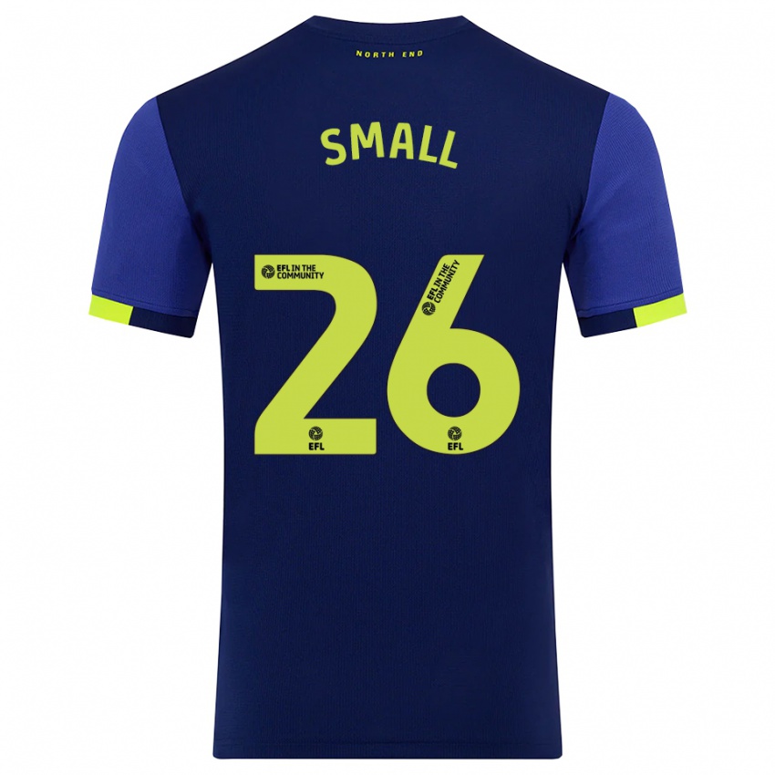 ילדים תיירי סמול #26 כחול נייבי צהוב הרחק ג'רזי 2025/26 חולצה קצרה