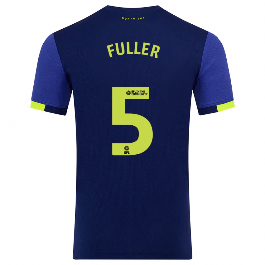 ילדים Olivia Fuller #5 כחול נייבי צהוב הרחק ג'רזי 2025/26 חולצה קצרה