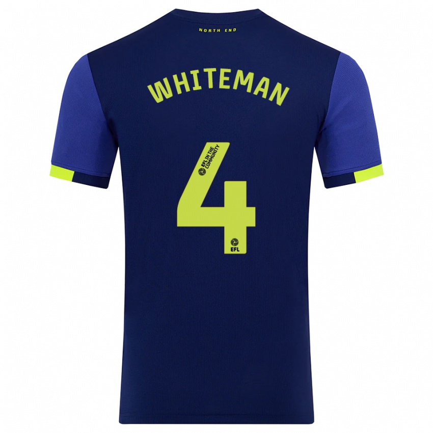 ילדים בן וייטמן #4 כחול נייבי צהוב הרחק ג'רזי 2025/26 חולצה קצרה