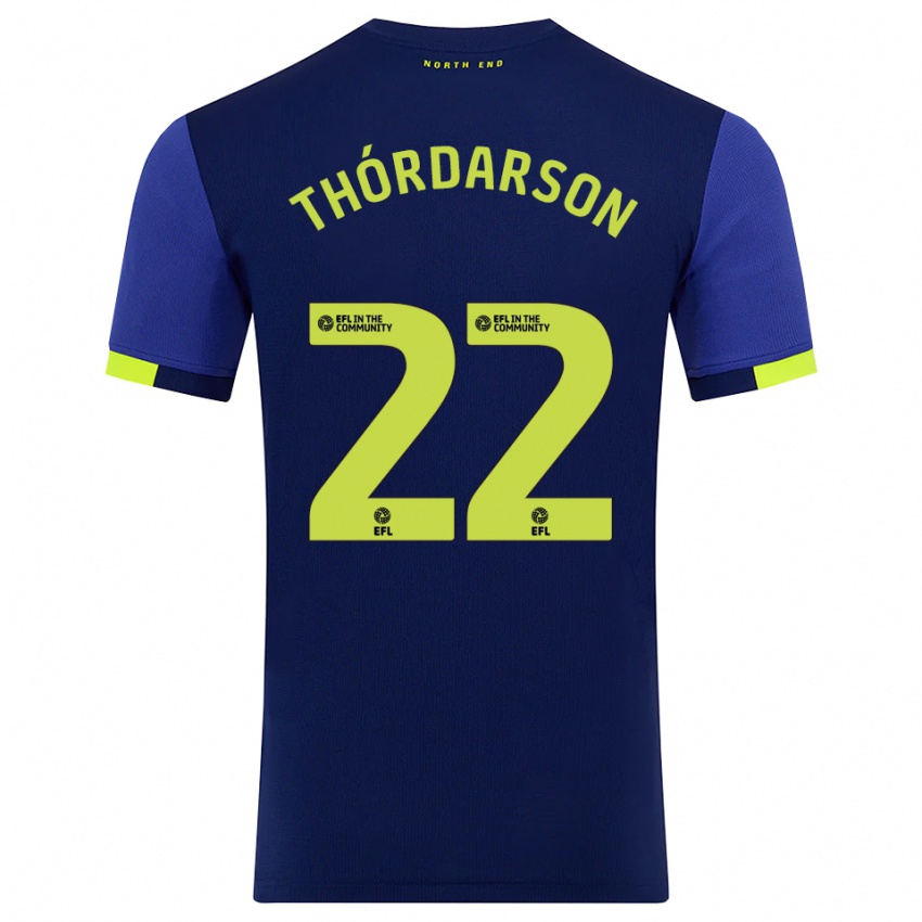 ילדים סטפן טייטור ת׳ורדרסון #22 כחול נייבי צהוב הרחק ג'רזי 2025/26 חולצה קצרה