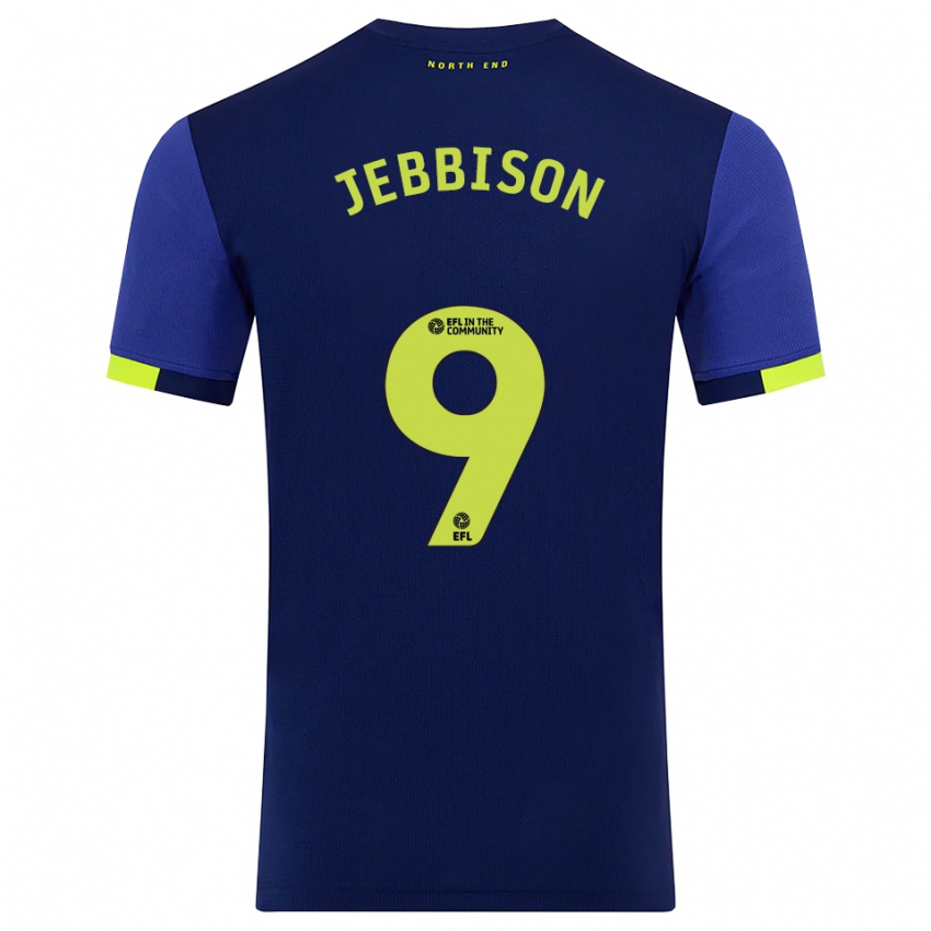 ילדים דניאל ג'ביסון #9 כחול נייבי צהוב הרחק ג'רזי 2025/26 חולצה קצרה