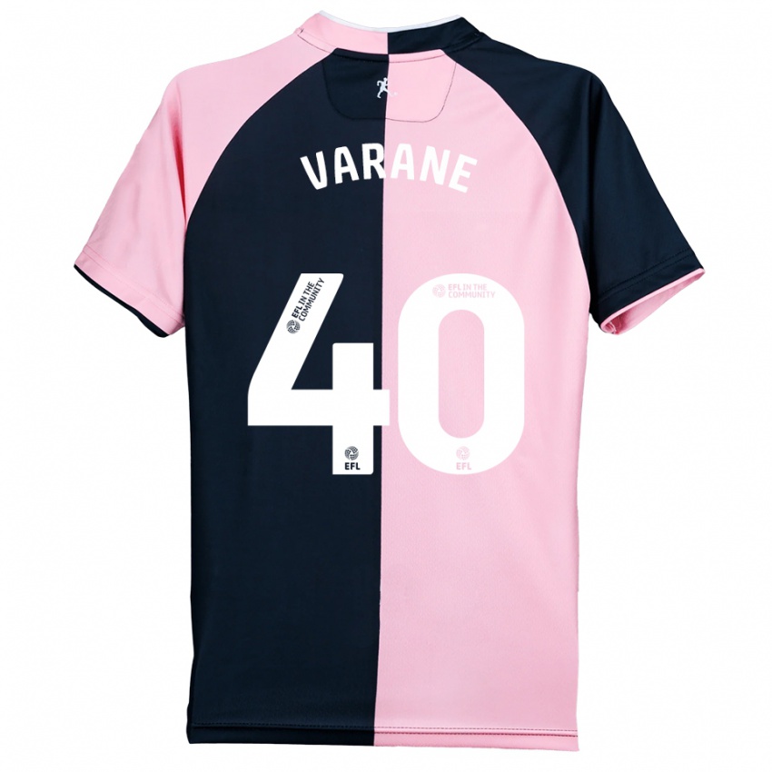 ילדים ג'ונתן וראן #40 ורוד שחור הרחק ג'רזי 2025/26 חולצה קצרה