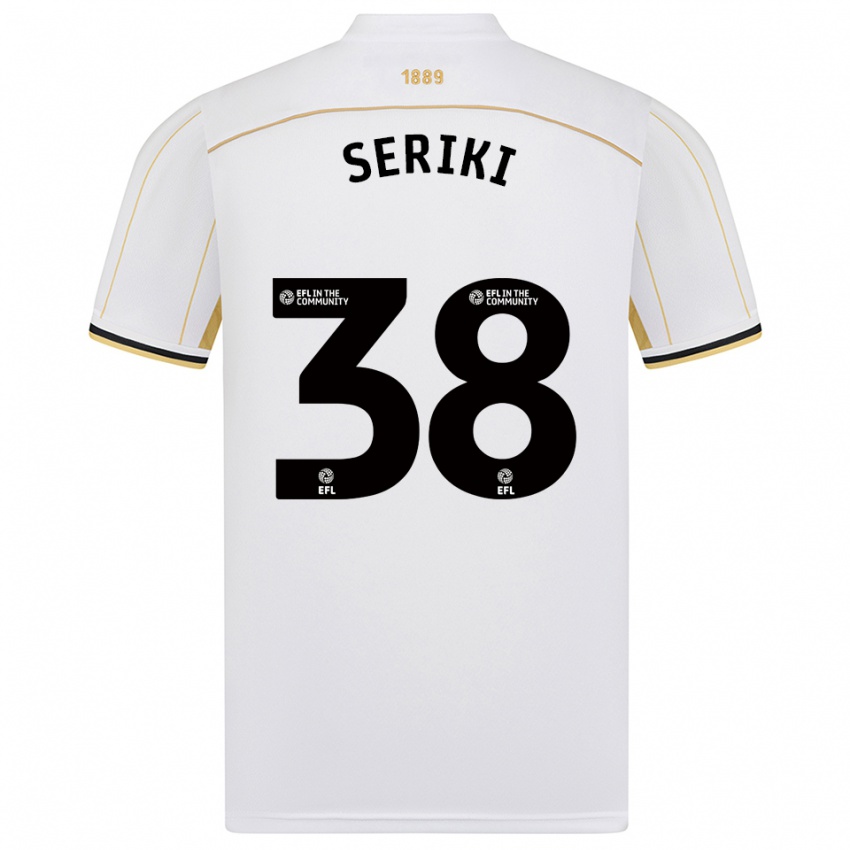 ילדים פמי סריקי #38 לבן זהב הרחק ג'רזי 2025/26 חולצה קצרה