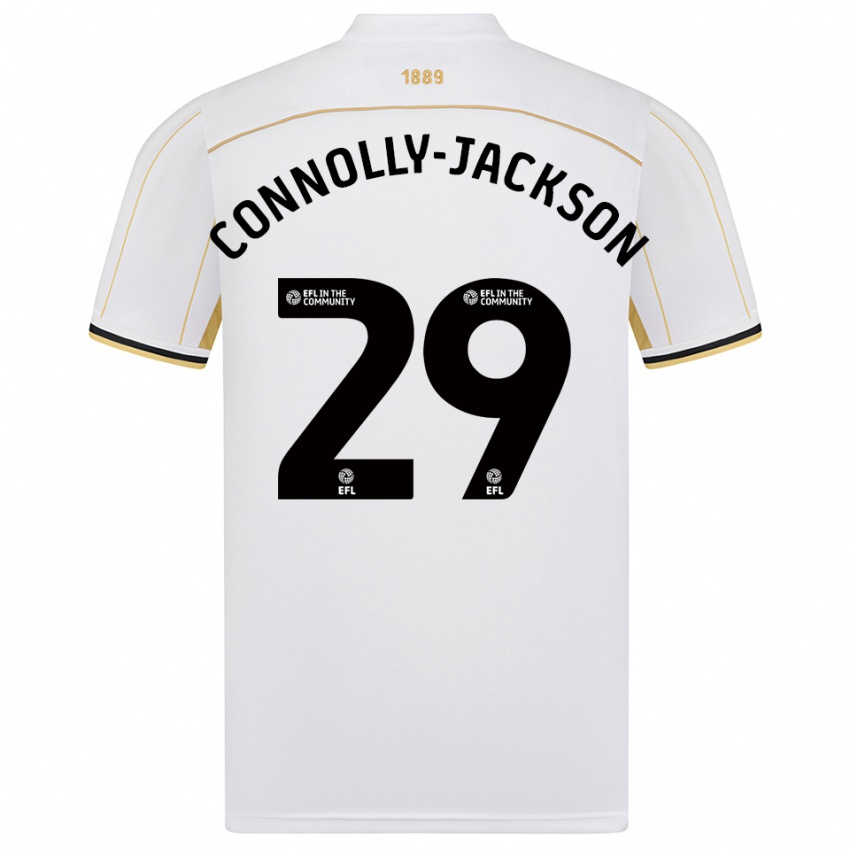 ילדים פאלון אוליביה קונולי-ג׳קסון #29 לבן זהב הרחק ג'רזי 2025/26 חולצה קצרה