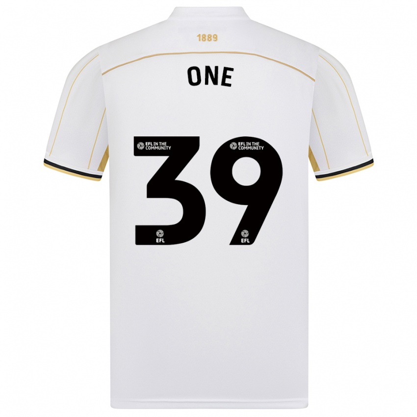 ילדים ריאן וואן #39 לבן זהב הרחק ג'רזי 2025/26 חולצה קצרה