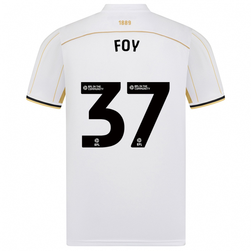 ילדים Grace Foy #37 לבן זהב הרחק ג'רזי 2025/26 חולצה קצרה