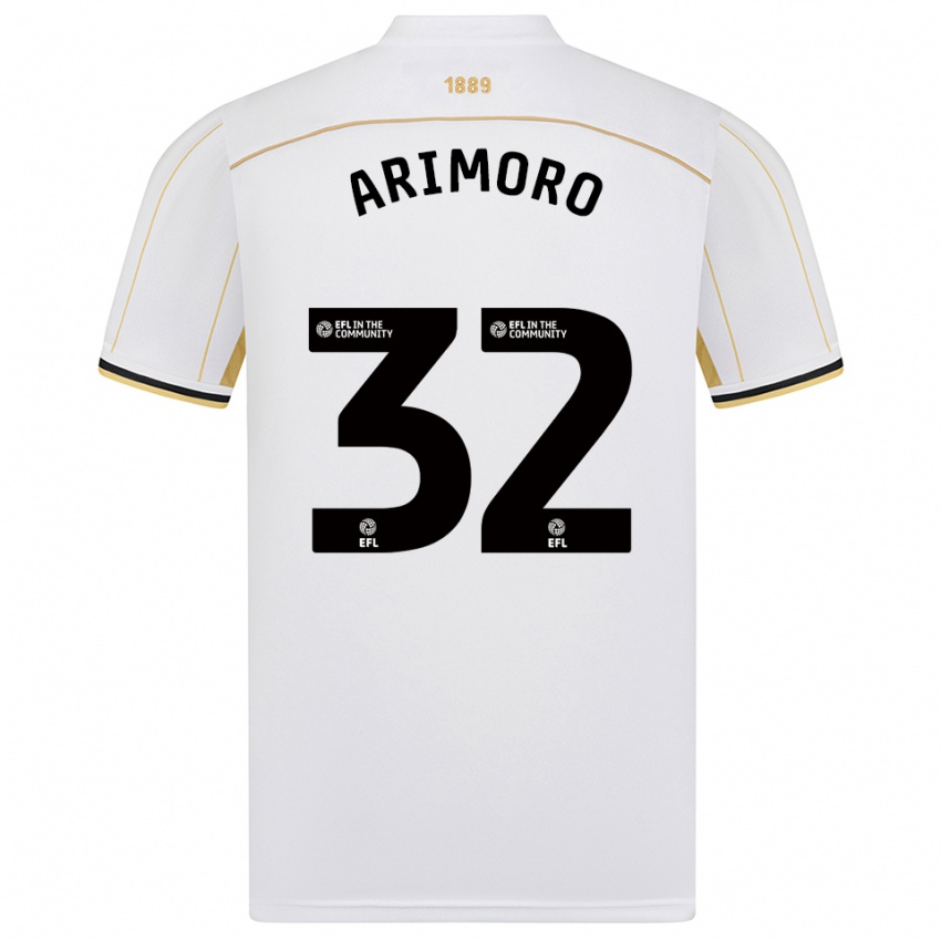 ילדים ג׳ולייט אדבובלה #32 לבן זהב הרחק ג'רזי 2025/26 חולצה קצרה