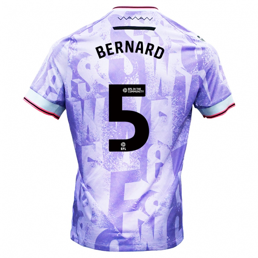 ילדים דישון ברנרד #5 לילך לבן הרחק ג'רזי 2025/26 חולצה קצרה