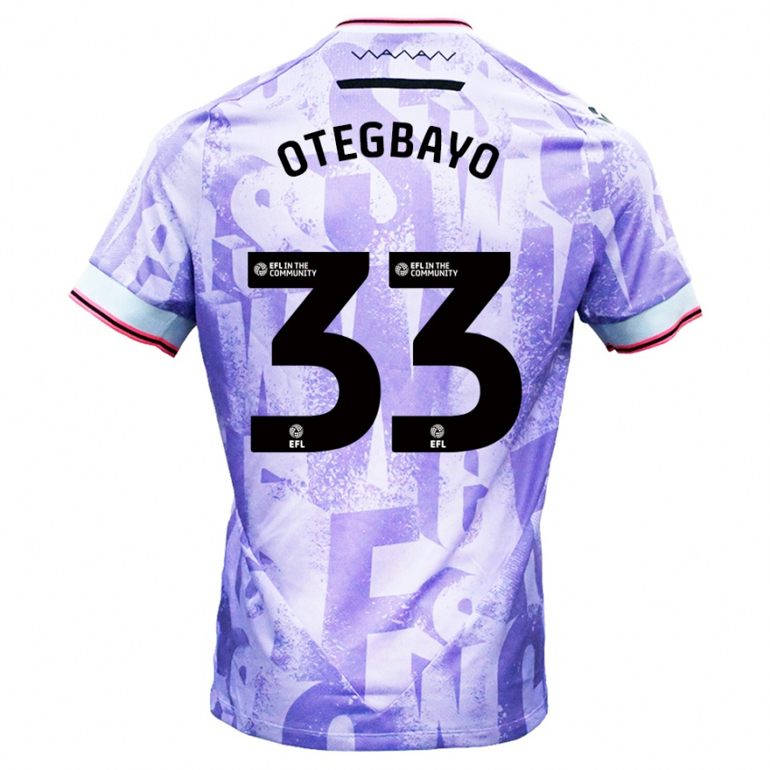 ילדים Gabriel Otegbayo #33 לילך לבן הרחק ג'רזי 2025/26 חולצה קצרה