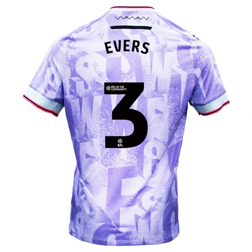 ילדים הארי אוורס #3 לילך לבן הרחק ג'רזי 2025/26 חולצה קצרה