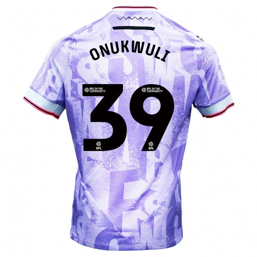 ילדים Favour Onukwuli #39 לילך לבן הרחק ג'רזי 2025/26 חולצה קצרה