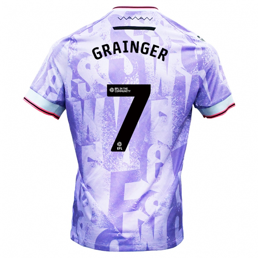 ילדים וויליאם גריינג'ר #7 לילך לבן הרחק ג'רזי 2025/26 חולצה קצרה