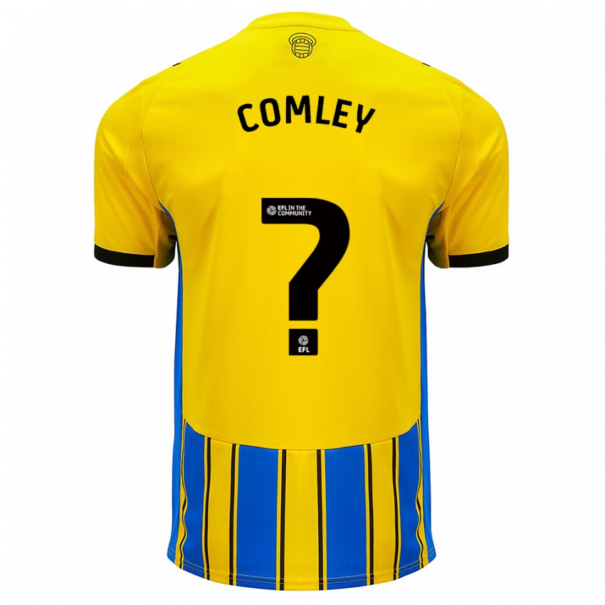 ילדים Wyatt Comley #0 כחול צהוב הרחק ג'רזי 2025/26 חולצה קצרה