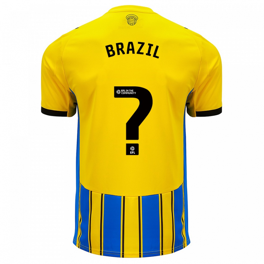 ילדים אלי ברזיל #0 כחול צהוב הרחק ג'רזי 2025/26 חולצה קצרה