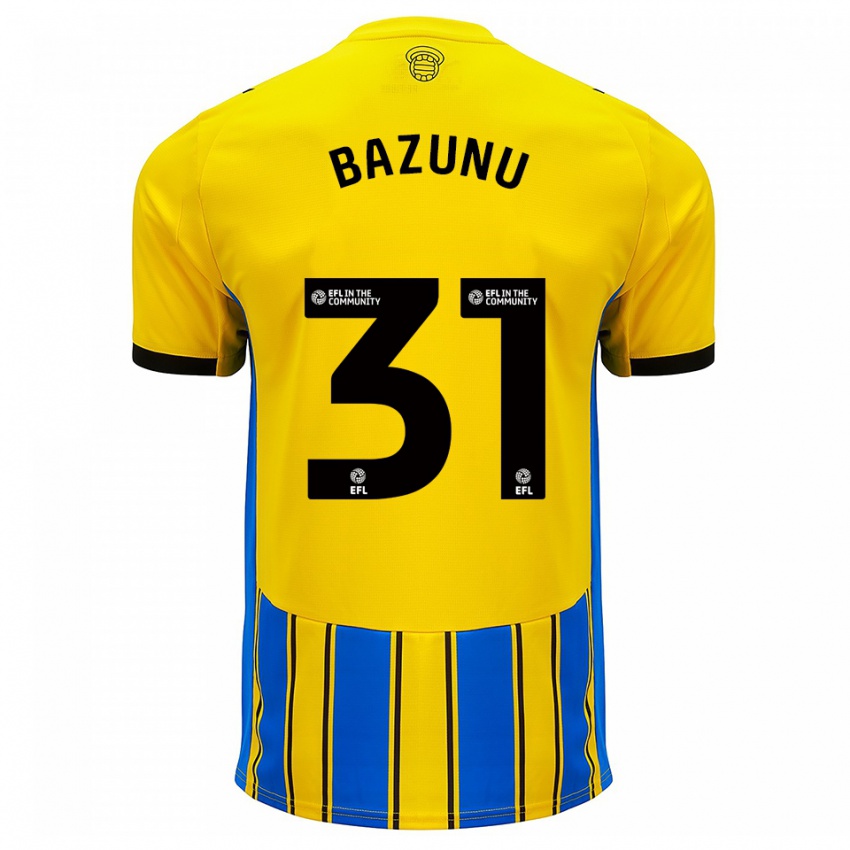 ילדים גווין בזונו #31 כחול צהוב הרחק ג'רזי 2025/26 חולצה קצרה