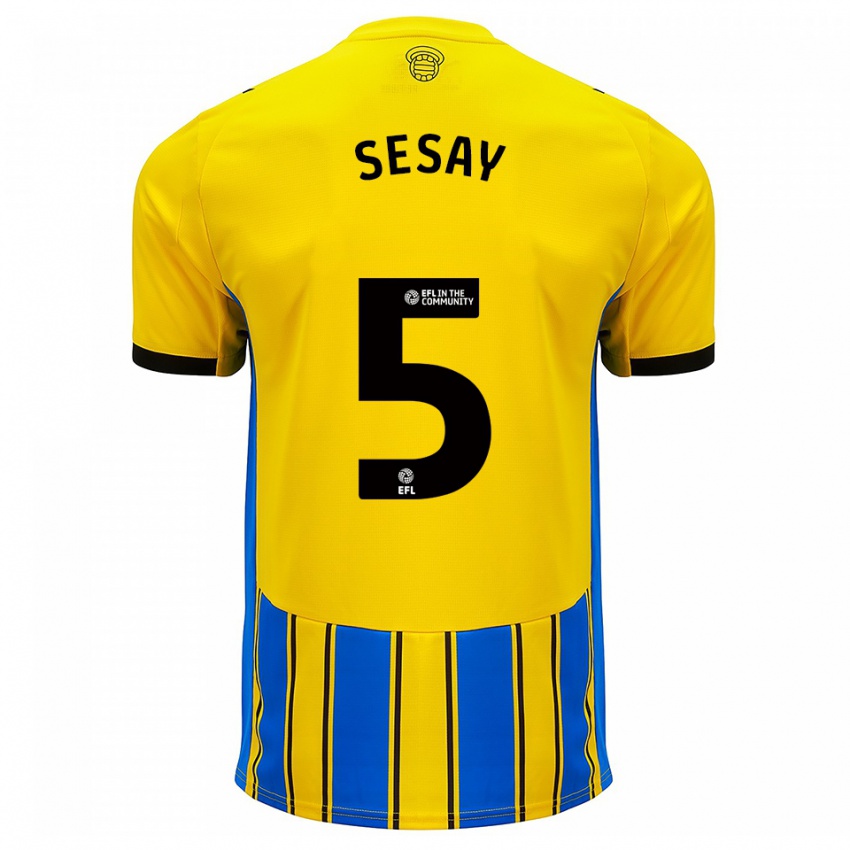 ילדים מוזס סיסי #5 כחול צהוב הרחק ג'רזי 2025/26 חולצה קצרה