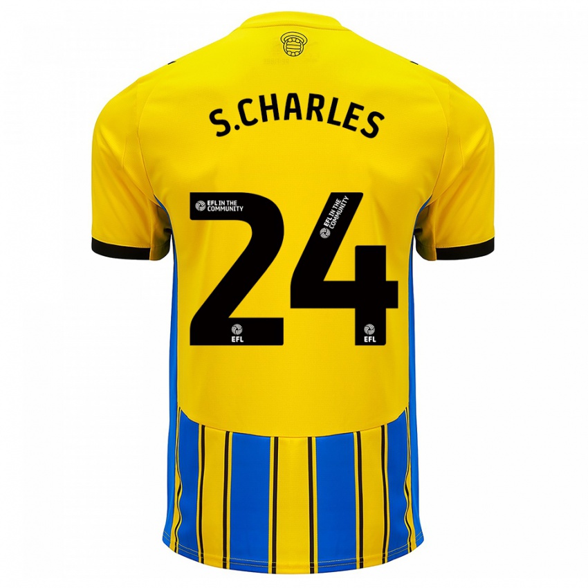 ילדים שיי צ'ארלס #24 כחול צהוב הרחק ג'רזי 2025/26 חולצה קצרה