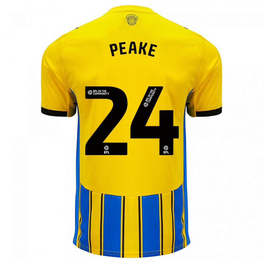 ילדים פייג' פיק #24 כחול צהוב הרחק ג'רזי 2025/26 חולצה קצרה