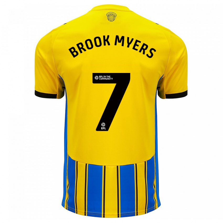 ילדים Brook Myers #7 כחול צהוב הרחק ג'רזי 2025/26 חולצה קצרה
