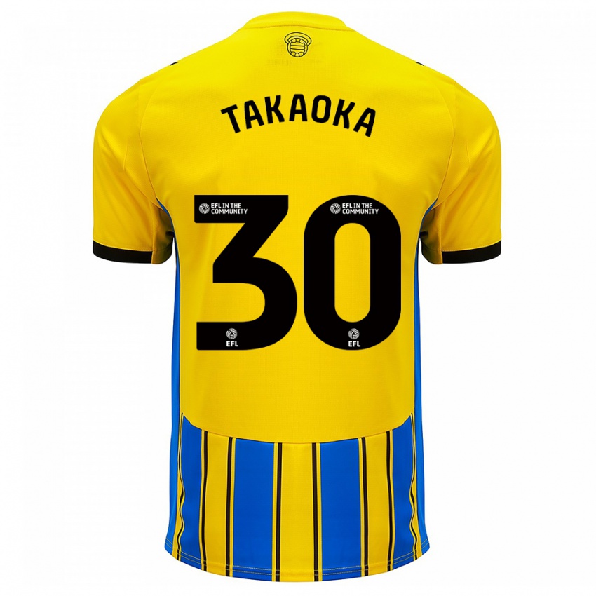 ילדים רנטו טאקאוקא #30 כחול צהוב הרחק ג'רזי 2025/26 חולצה קצרה