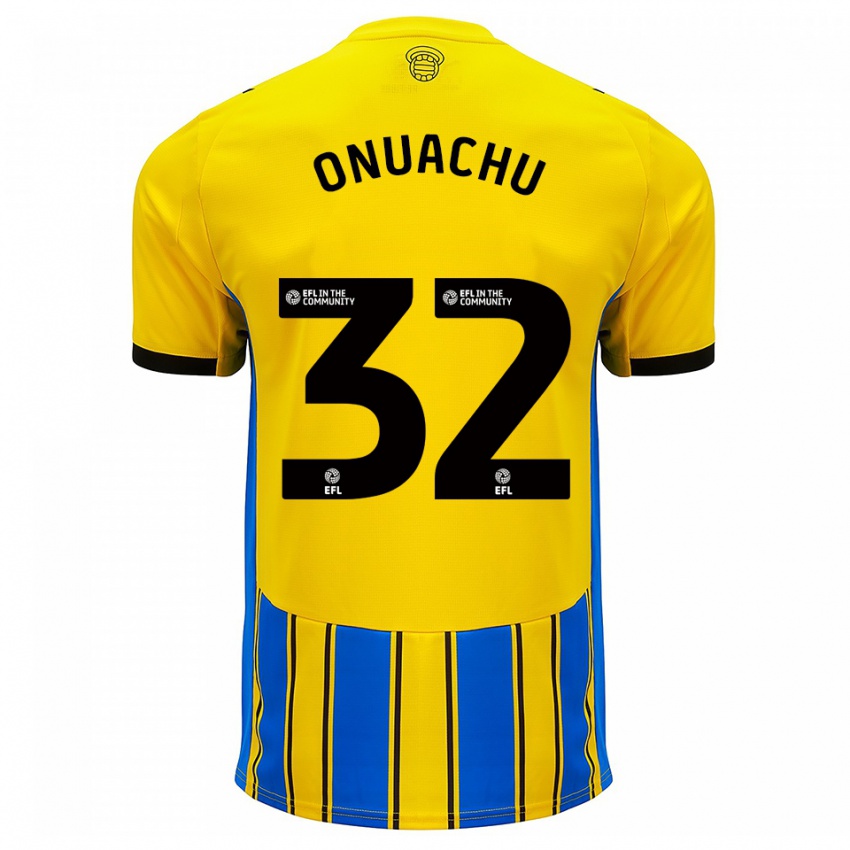 ילדים פול אונואצ'ו #32 כחול צהוב הרחק ג'רזי 2025/26 חולצה קצרה