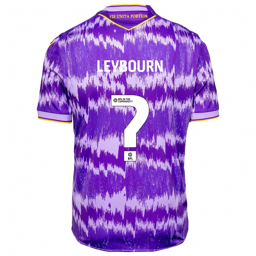 ילדים צ'רלי ליבורן #0 סגול צהוב הרחק ג'רזי 2025/26 חולצה קצרה