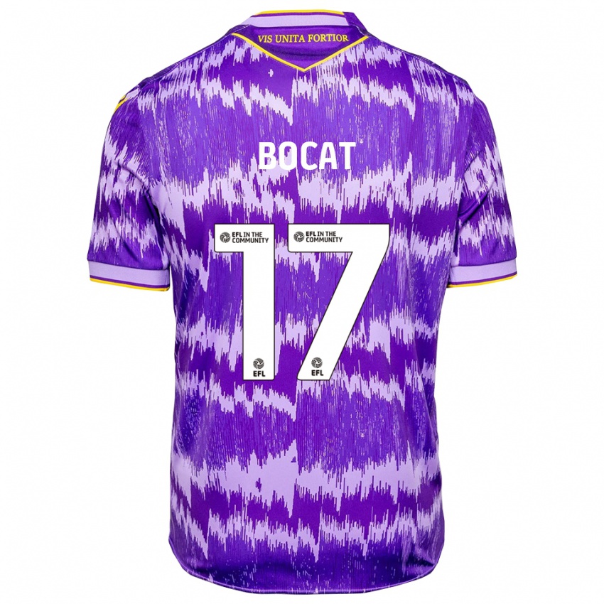 ילדים אריק ג׳וניור בוקאט #17 סגול צהוב הרחק ג'רזי 2025/26 חולצה קצרה