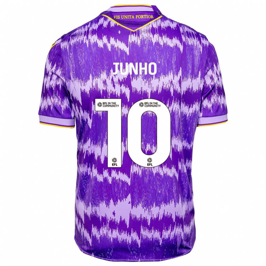 ילדים באה ג׳אן-הו #10 סגול צהוב הרחק ג'רזי 2025/26 חולצה קצרה