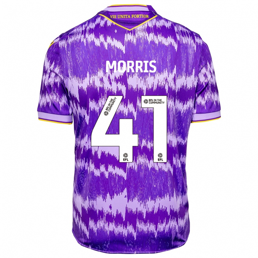 ילדים Scott Morris #41 סגול צהוב הרחק ג'רזי 2025/26 חולצה קצרה