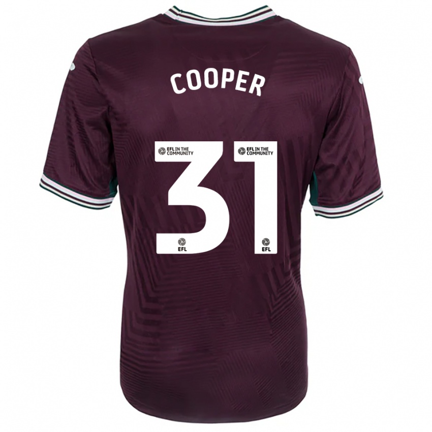 ילדים אוליבר קופר #31 חלודה אדום לבן הרחק ג'רזי 2025/26 חולצה קצרה