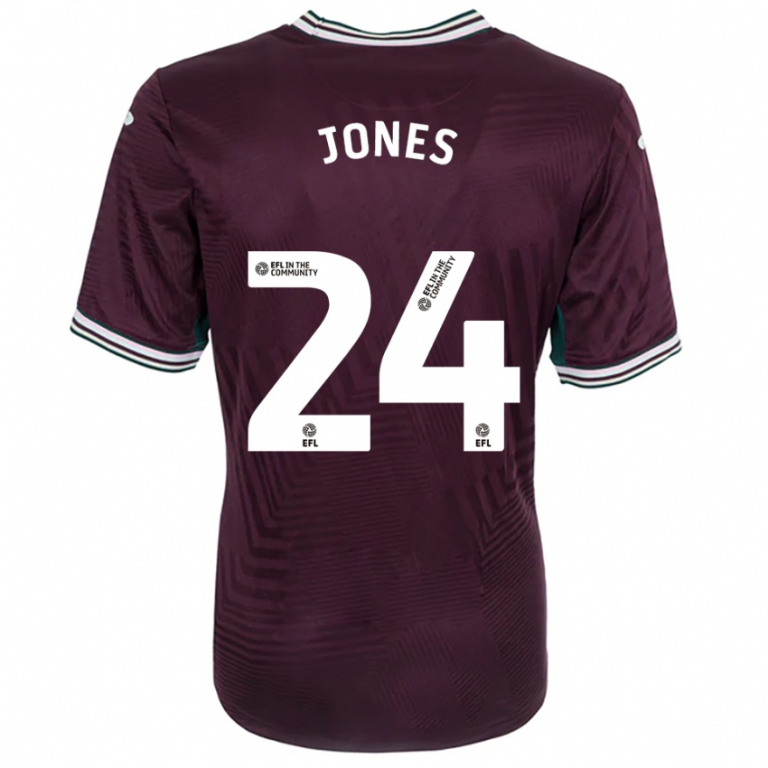 ילדים Nia Jones #24 חלודה אדום לבן הרחק ג'רזי 2025/26 חולצה קצרה