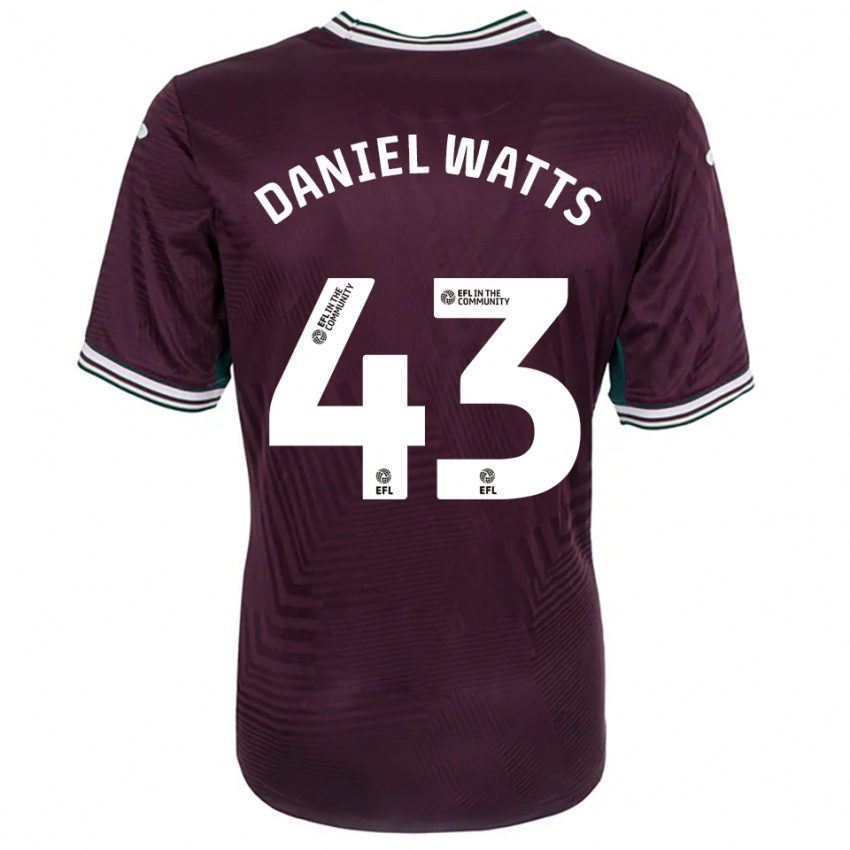 ילדים דניאל ווטס #43 חלודה אדום לבן הרחק ג'רזי 2025/26 חולצה קצרה