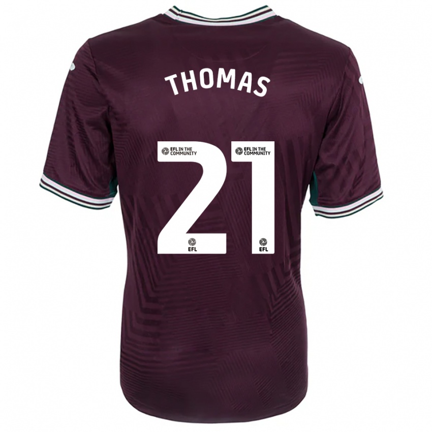 ילדים Emily Thomas #21 חלודה אדום לבן הרחק ג'רזי 2025/26 חולצה קצרה