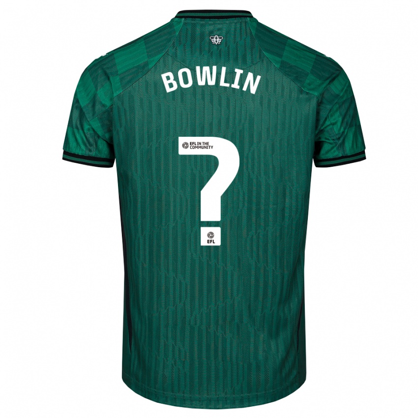 ילדים Amani Bowlin #0 ירוק שחור הרחק ג'רזי 2025/26 חולצה קצרה