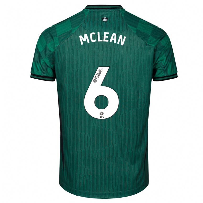 ילדים Sophie Mclean #6 ירוק שחור הרחק ג'רזי 2025/26 חולצה קצרה