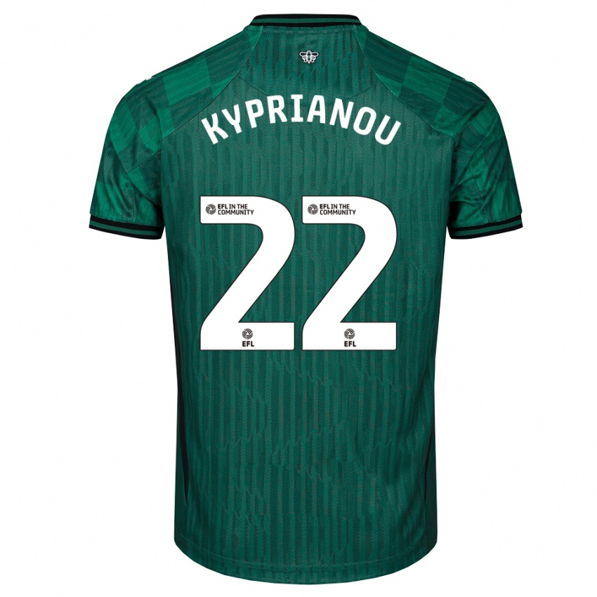 ילדים הקטור קיפריאנו #22 ירוק שחור הרחק ג'רזי 2025/26 חולצה קצרה
