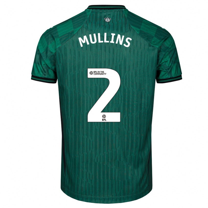 ילדים Joshua Mullins #2 ירוק שחור הרחק ג'רזי 2025/26 חולצה קצרה