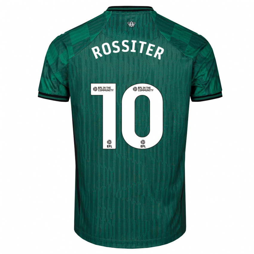 ילדים אנני רוסיטר #10 ירוק שחור הרחק ג'רזי 2025/26 חולצה קצרה