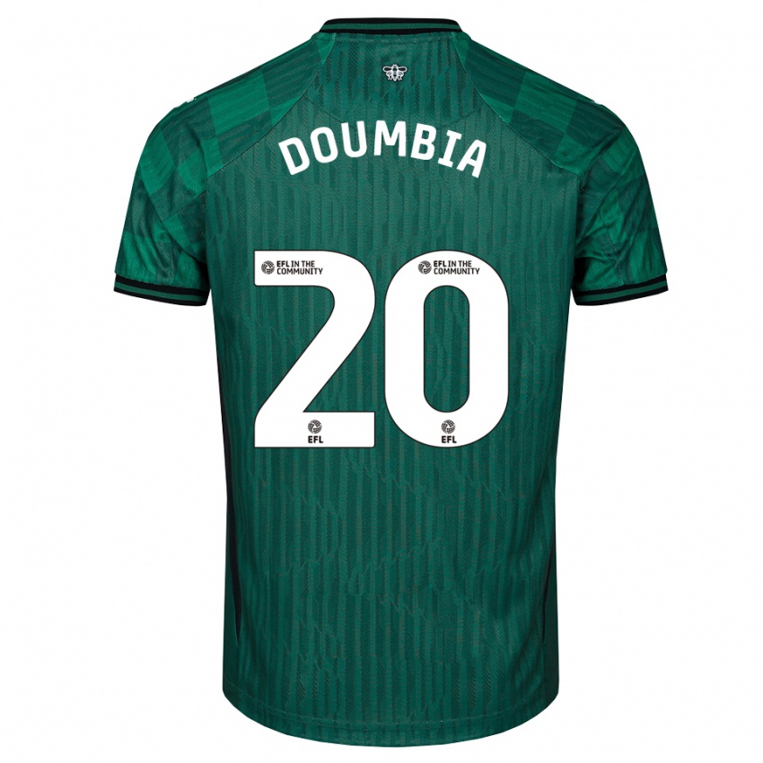 ילדים ממאדו דומביה #20 ירוק שחור הרחק ג'רזי 2025/26 חולצה קצרה