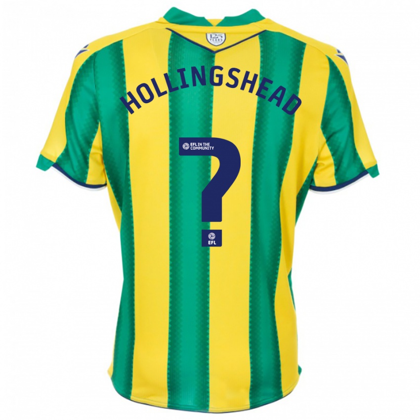 ילדים רוני הולינגסהד #0 צהוב ירוק הרחק ג'רזי 2025/26 חולצה קצרה