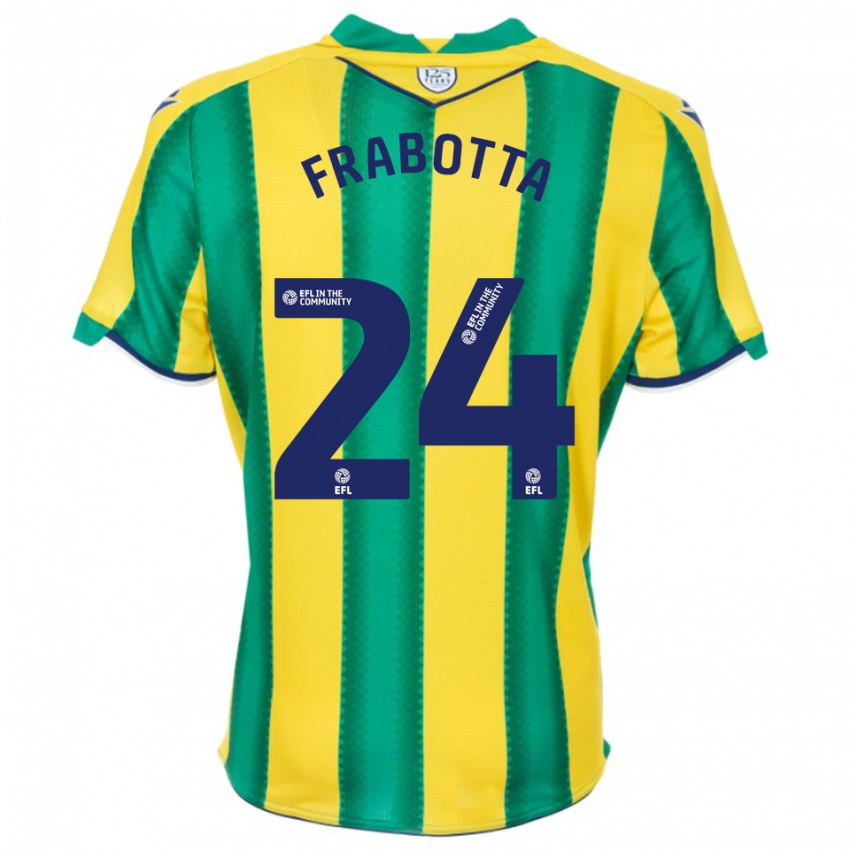 ילדים ג'אנלוקה פרבוטה #24 צהוב ירוק הרחק ג'רזי 2025/26 חולצה קצרה