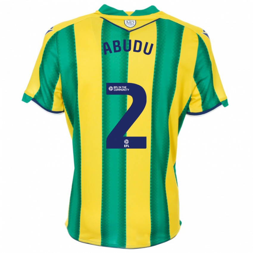 ילדים עבדול אבודו #2 צהוב ירוק הרחק ג'רזי 2025/26 חולצה קצרה