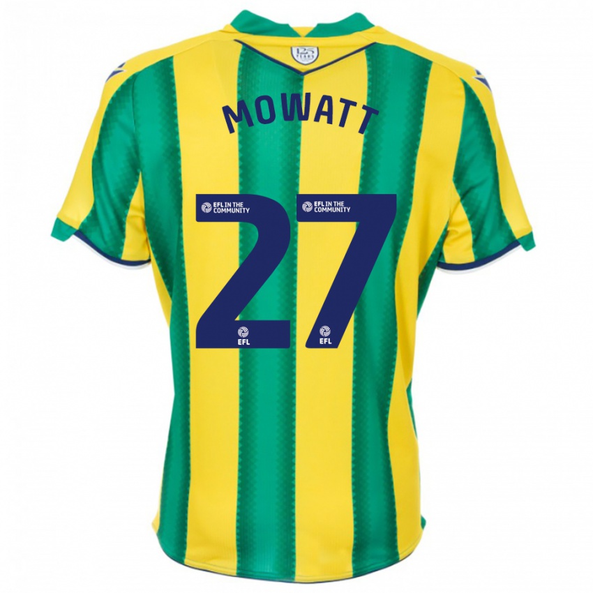 ילדים אלכס מוואט #27 צהוב ירוק הרחק ג'רזי 2025/26 חולצה קצרה