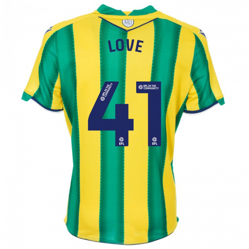 ילדים לייטון לאב #41 צהוב ירוק הרחק ג'רזי 2025/26 חולצה קצרה